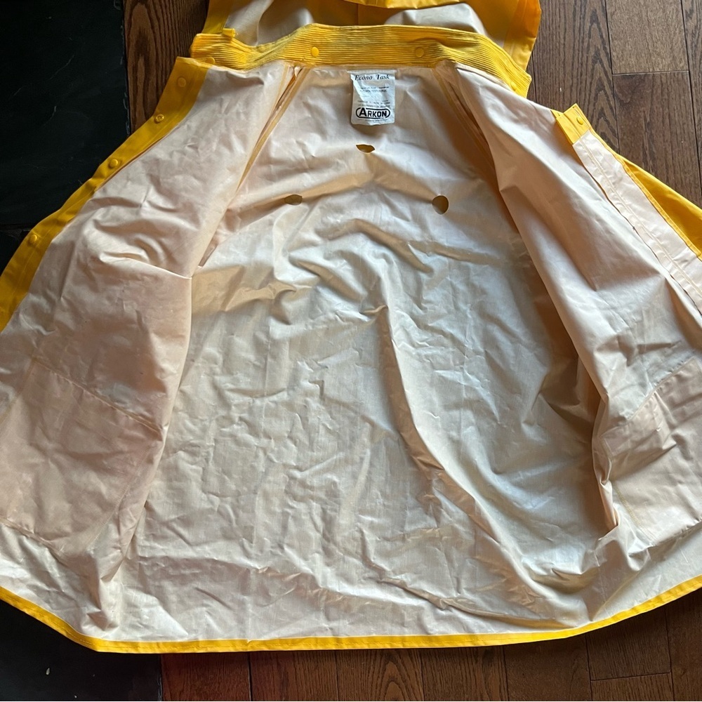 Arkon PVC Outdoors Fishing Rain Jacket Hooded Yellow Suit Waterproof Ove… - Picture 8 of 14